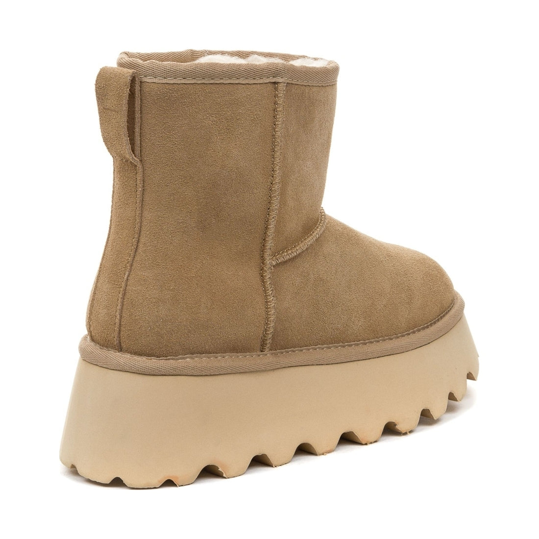 beige casual closed booties