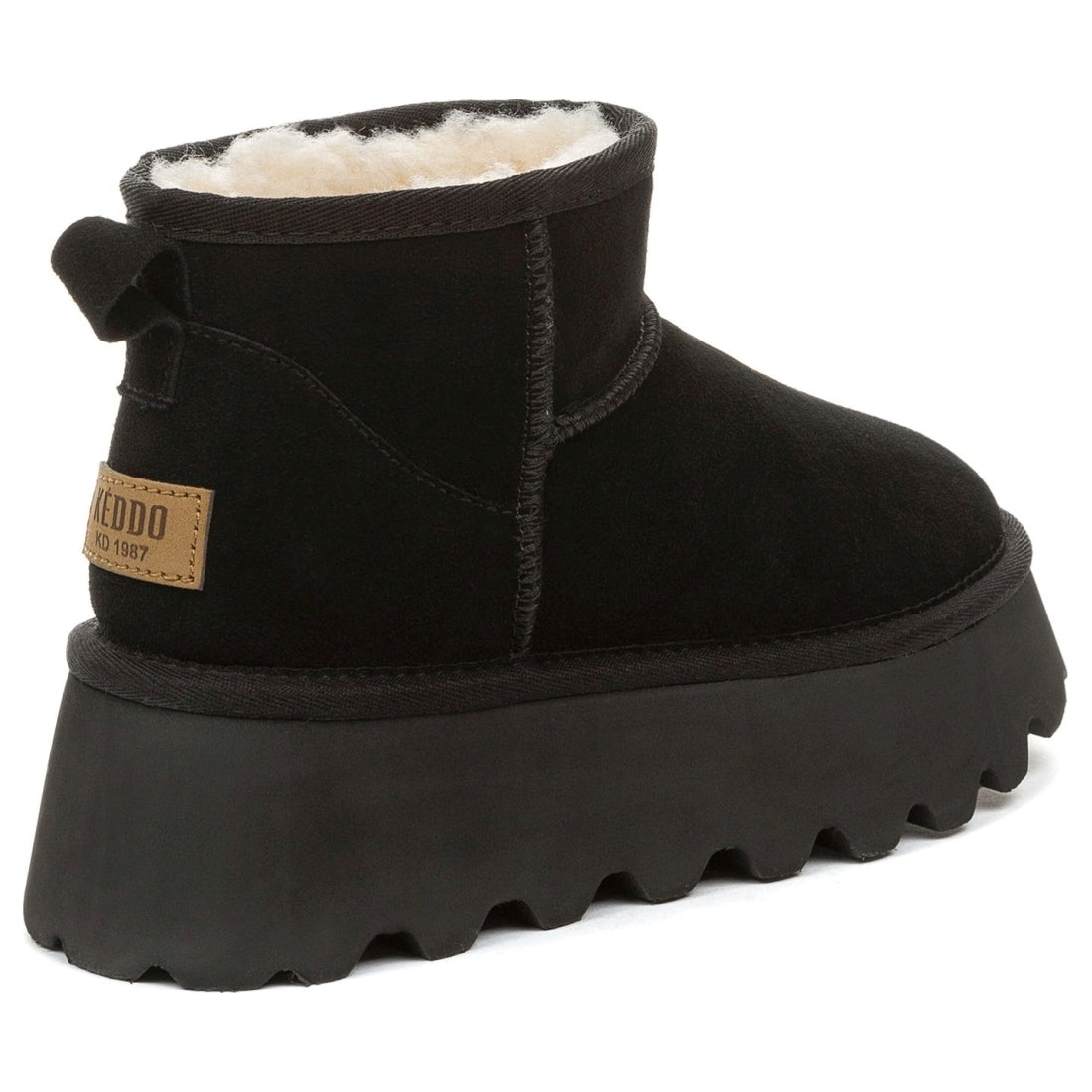 black casual closed booties