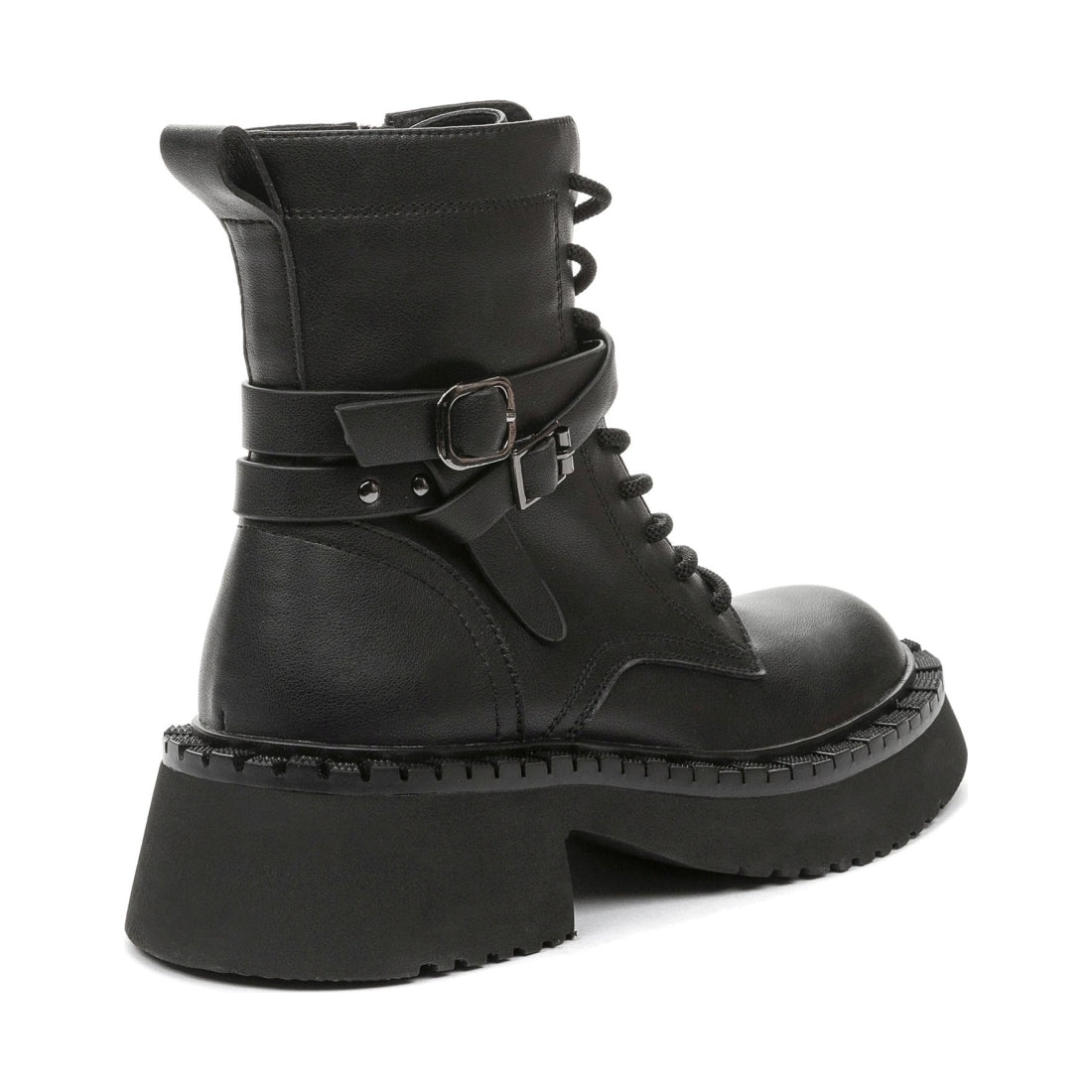 black casual closed booties