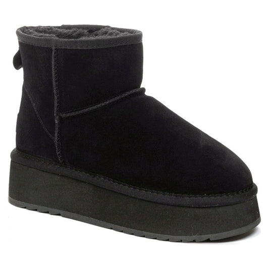 black casual closed booties