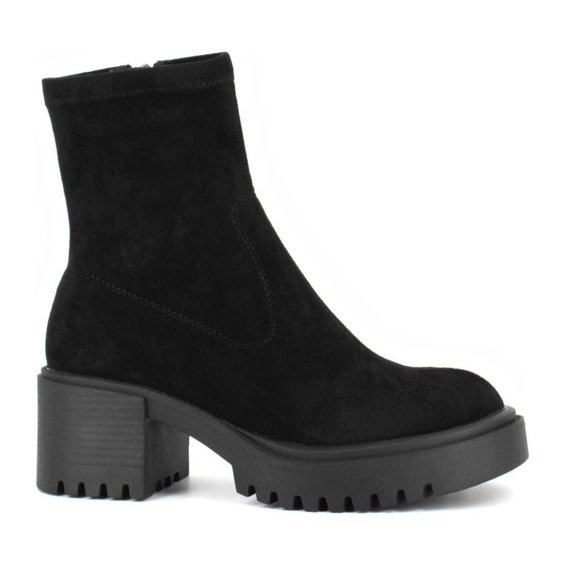 black casual closed boots