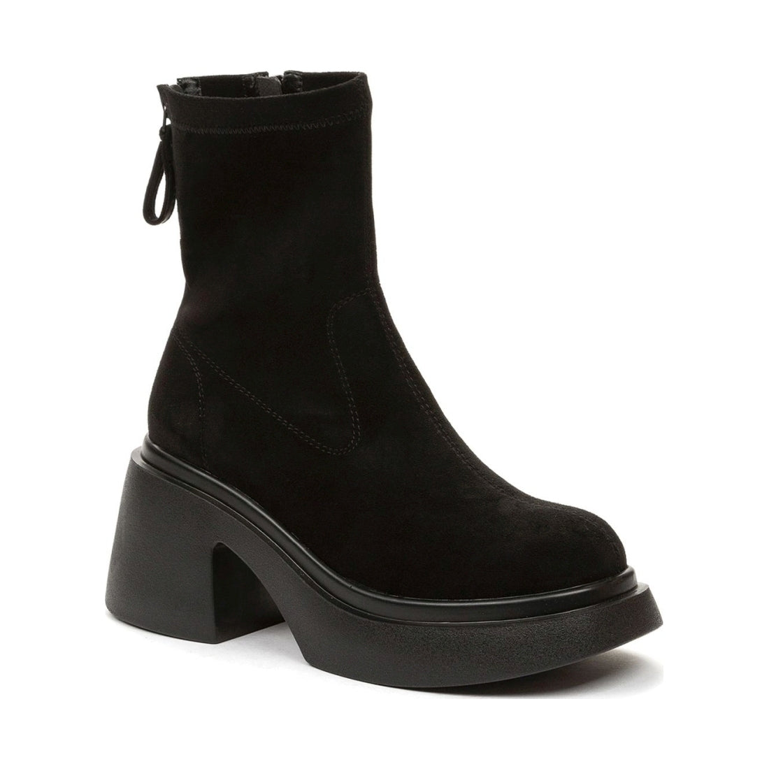 black elegant closed booties