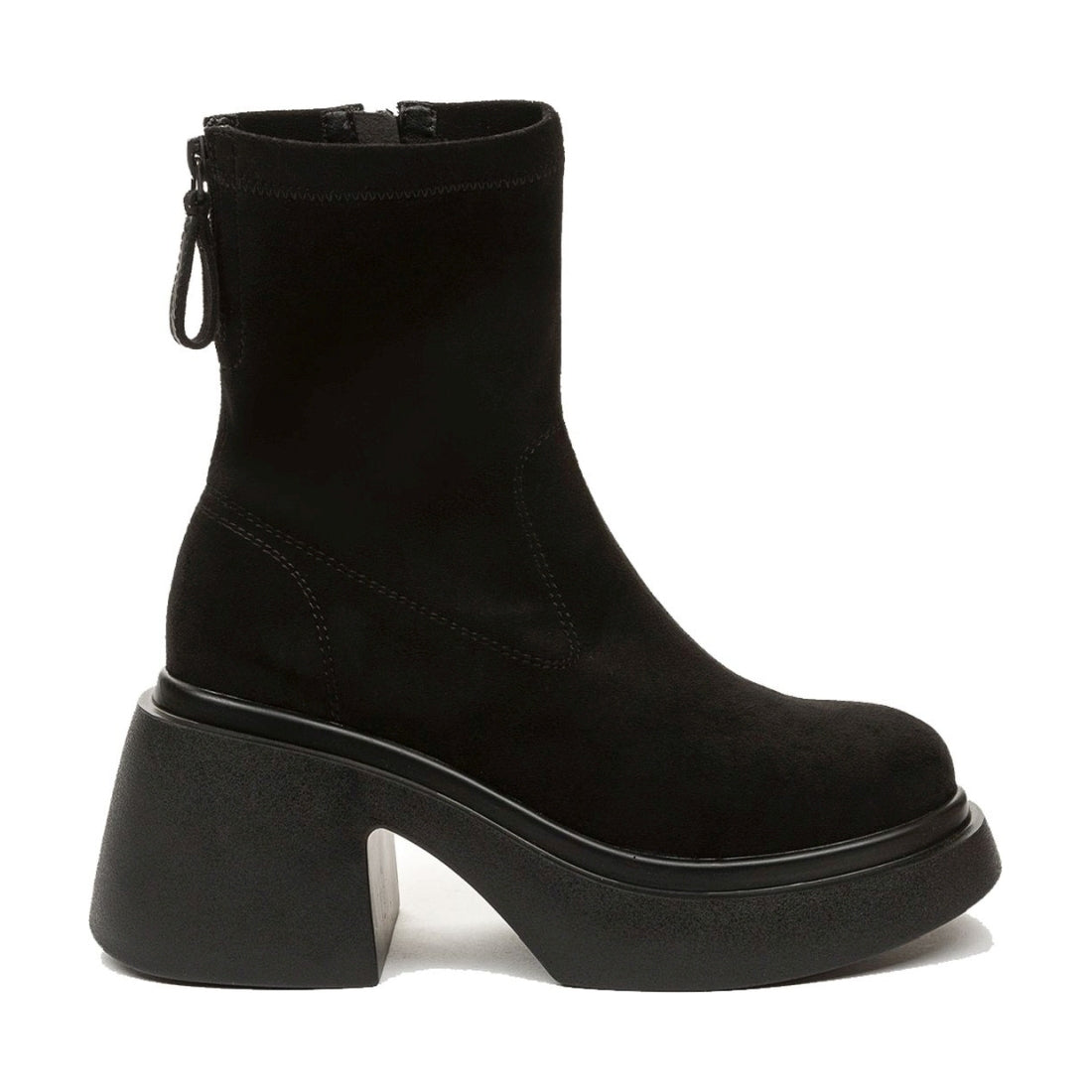 black elegant closed booties