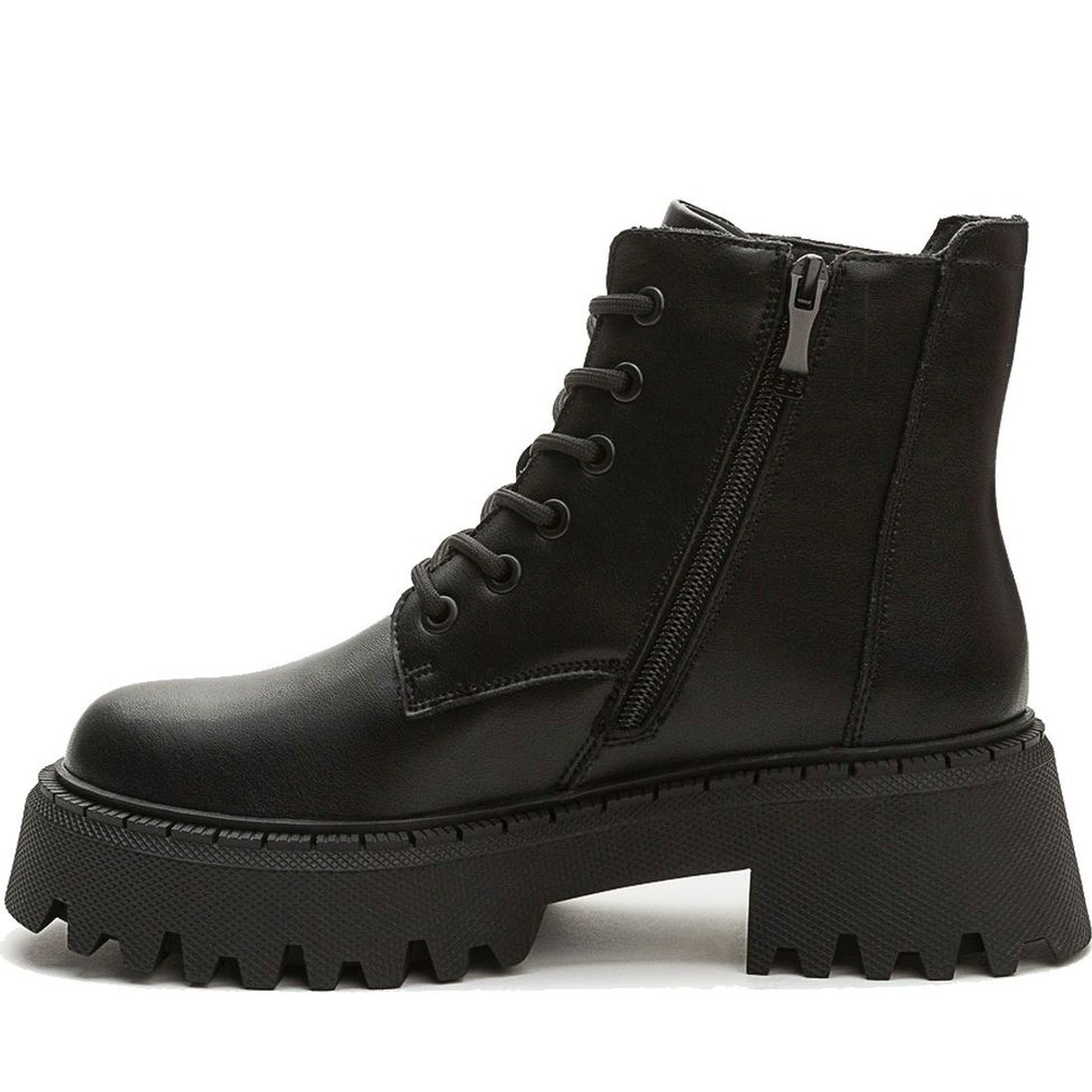 black casual closed booties