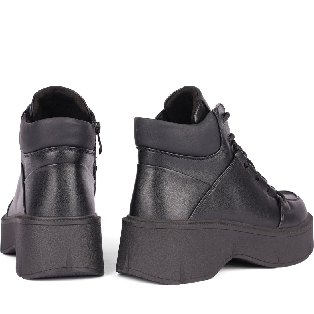 black casual closed booties