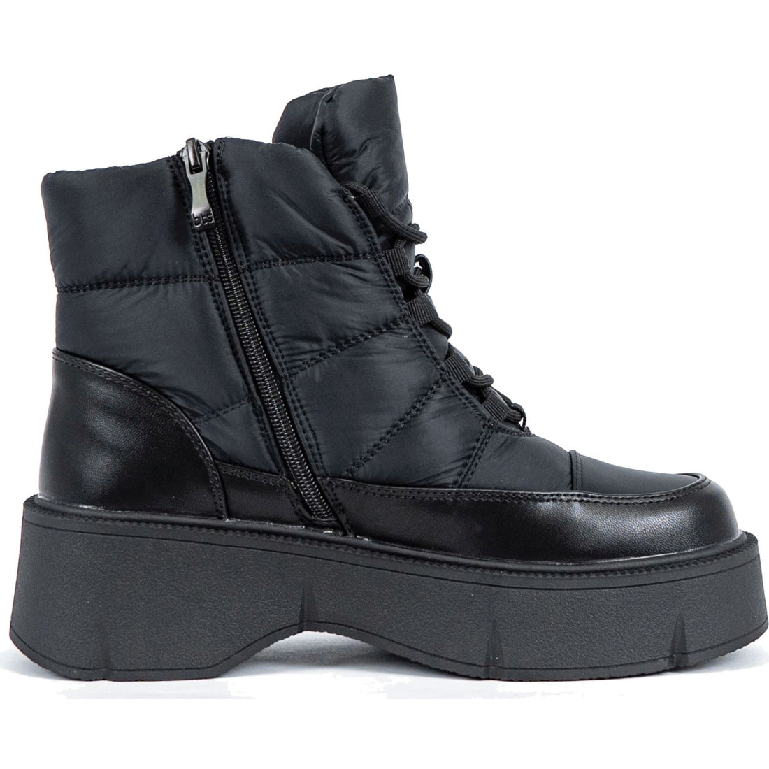 black casual closed booties