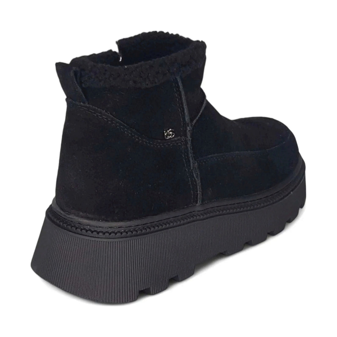 black casual closed booties