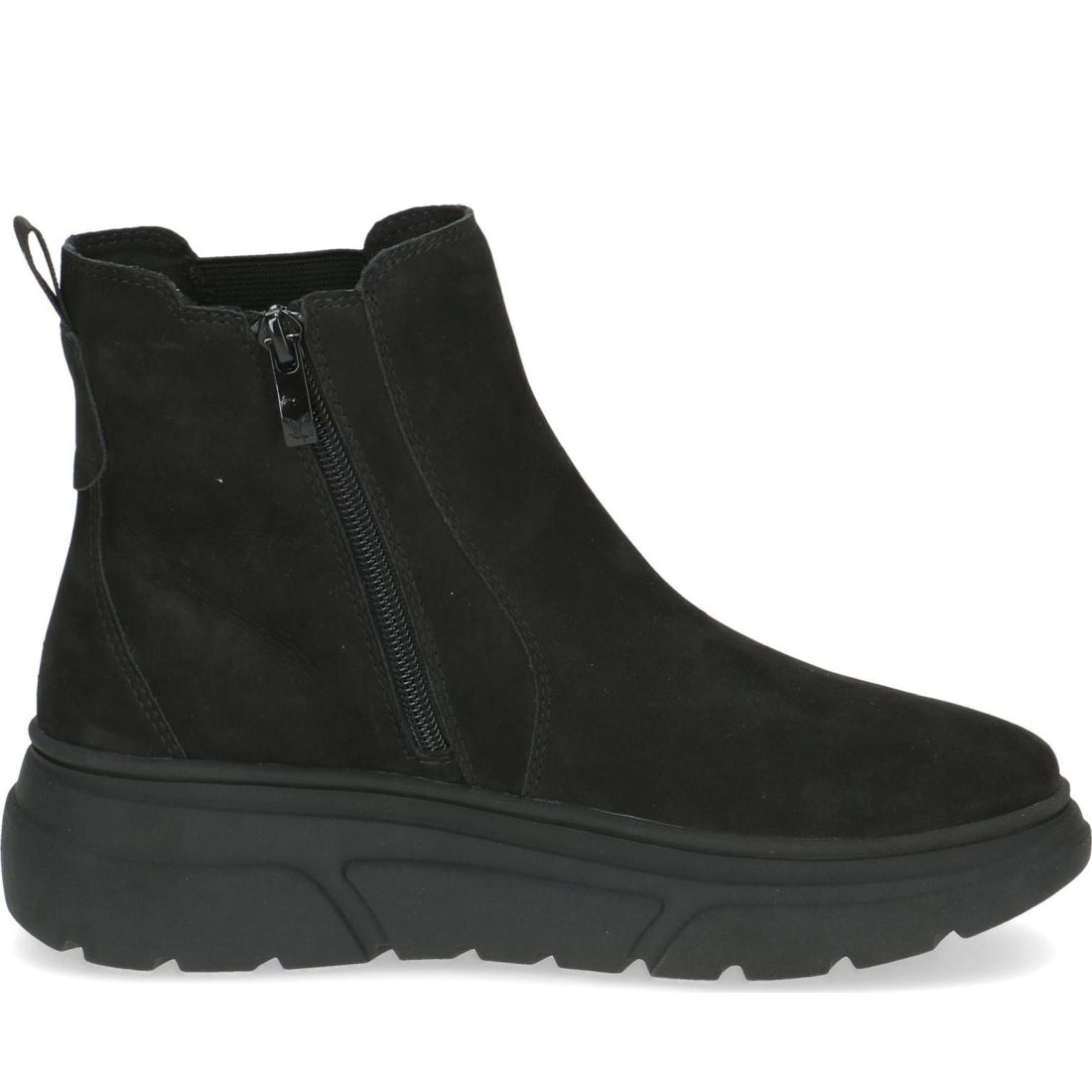 black casual closed booties