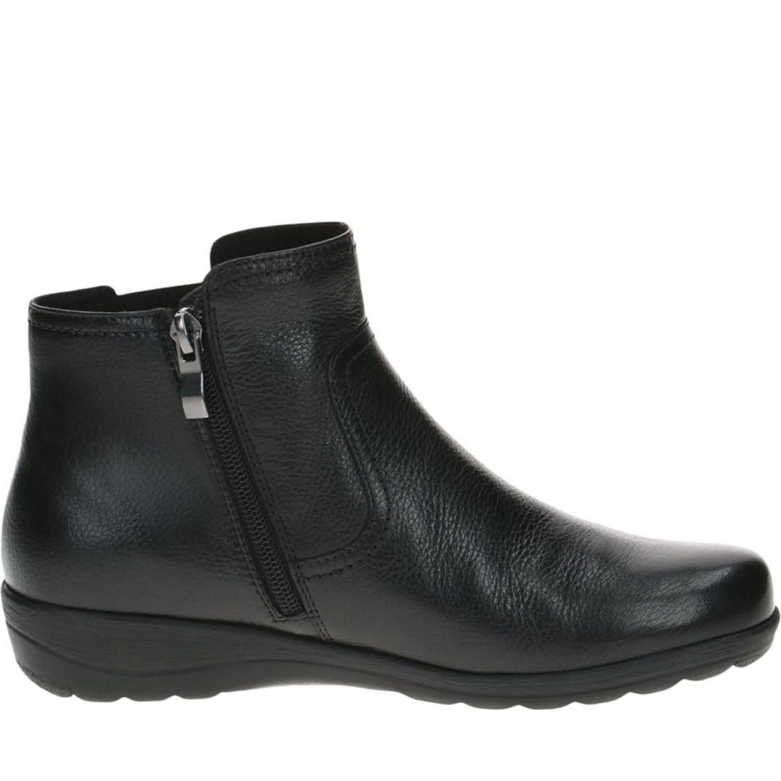 black casual closed booties