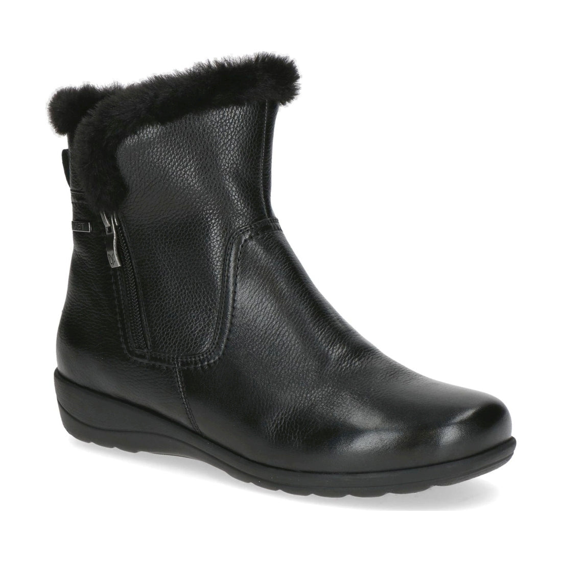 black casual closed booties