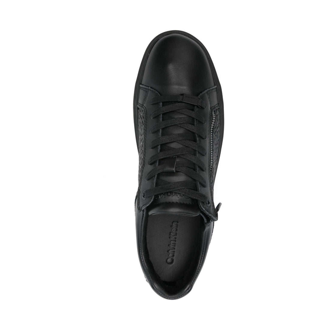 low top lace up leisure triple black mono