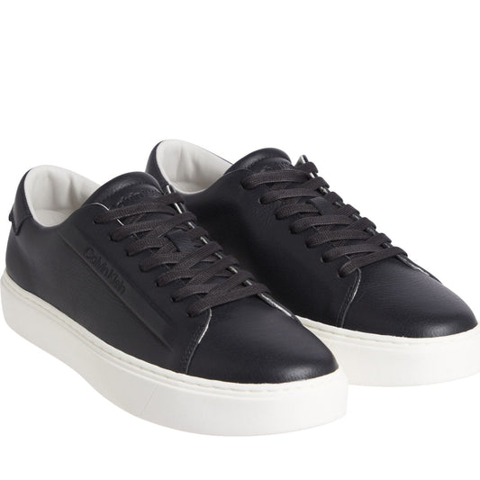 low top lace up leisure black