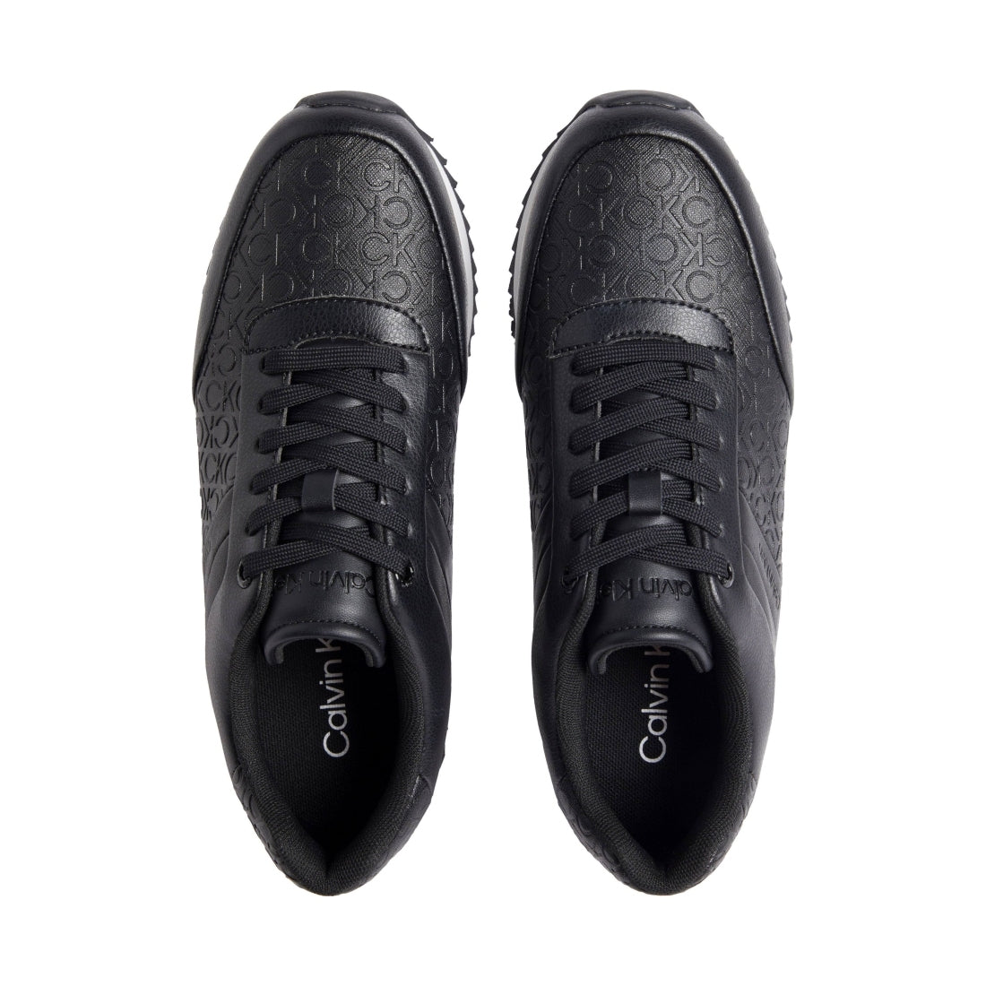 lace up mono mix leisure trainers