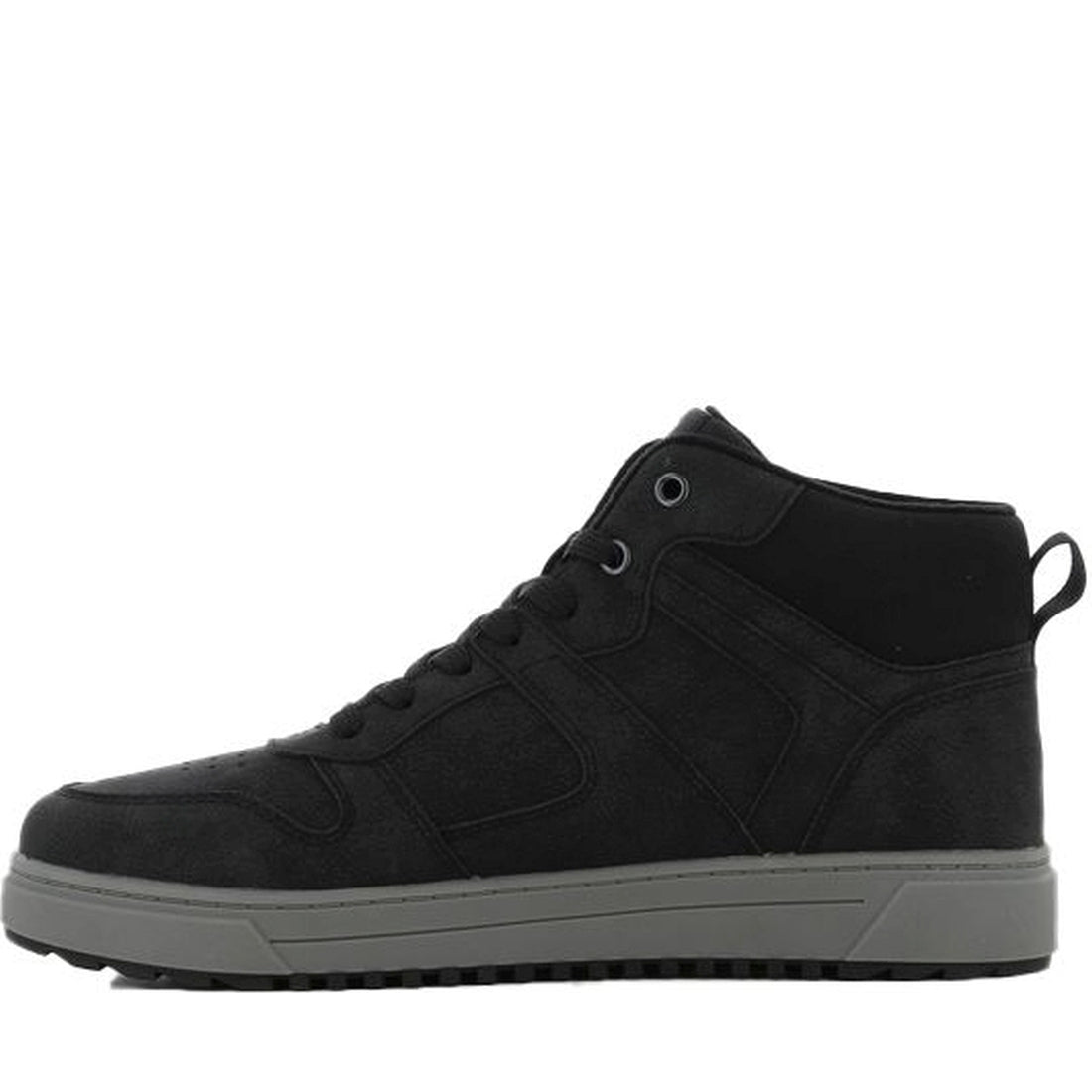 men casual high sneakers black