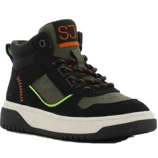 boys kids high sneakers black khaki