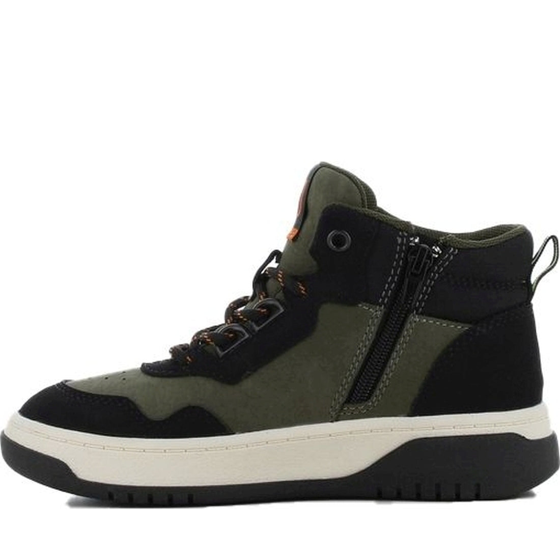 boys kids high sneakers black khaki