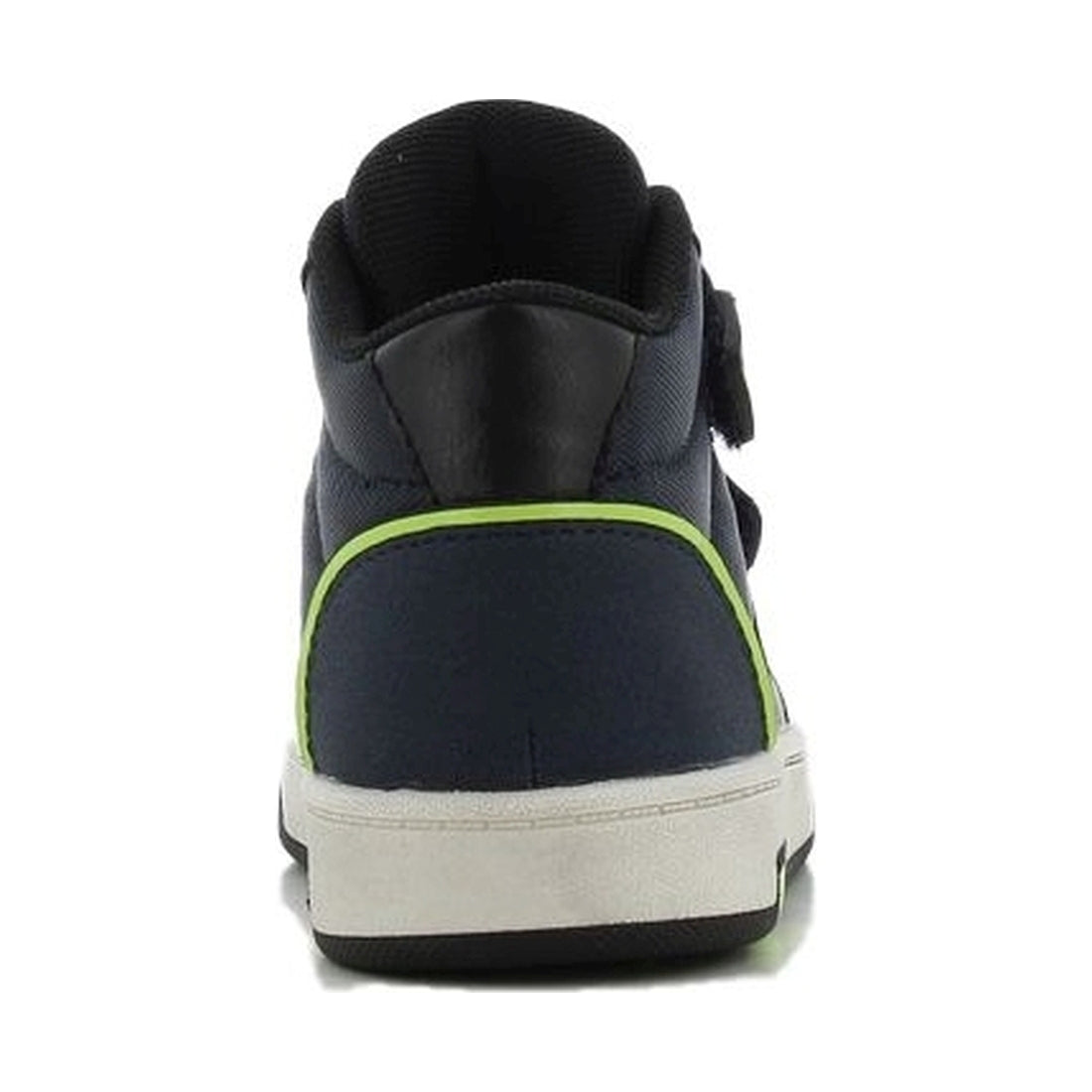 boys kids high sneakers navy lime green