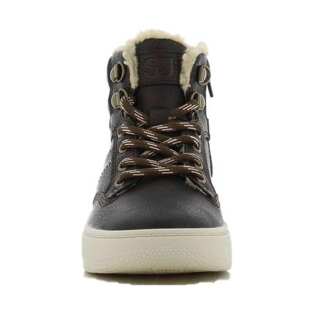 boys kids high sneakers dark brown safari