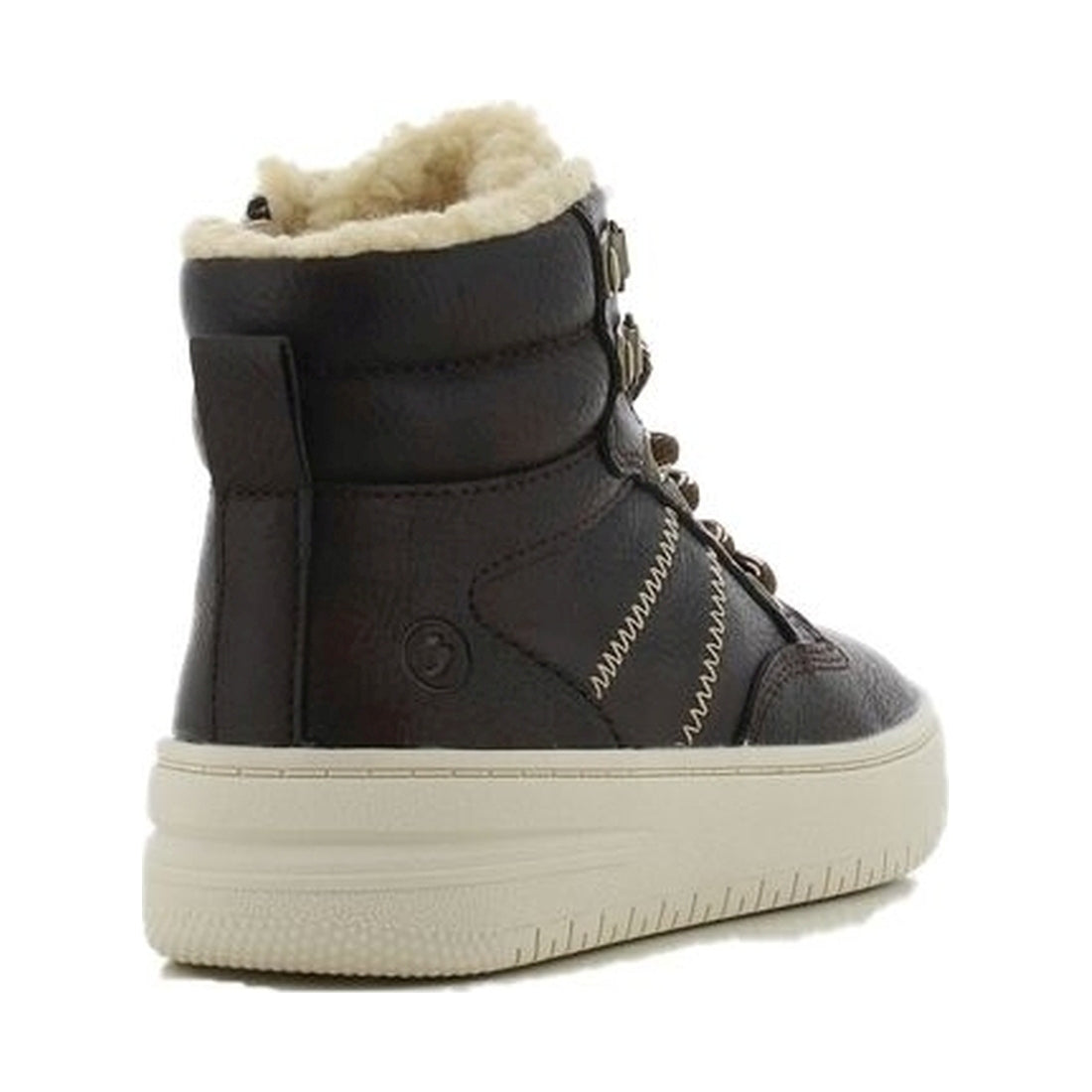 boys kids high sneakers dark brown safari
