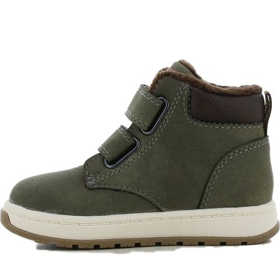 boys baby high sneakers khaki dark brown