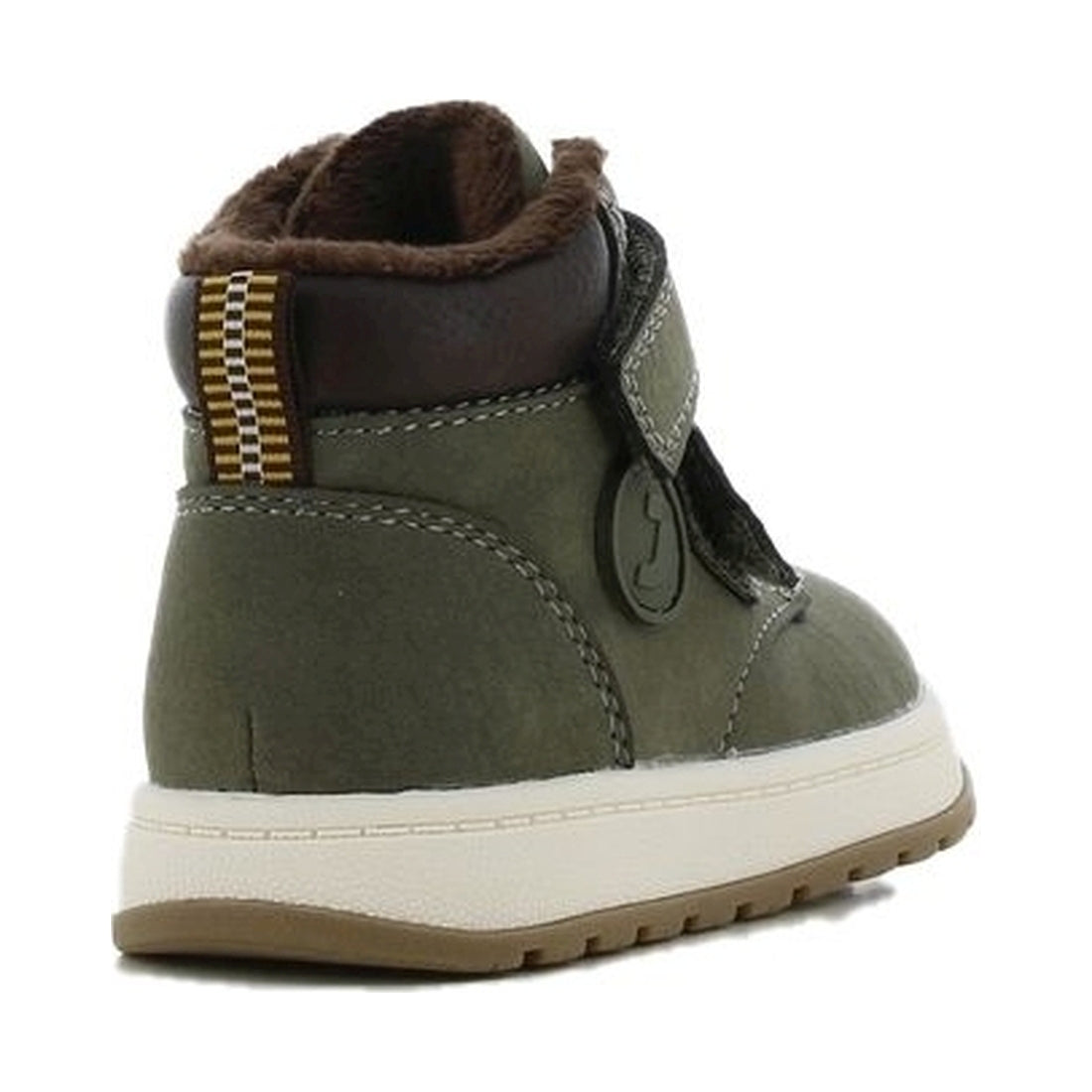 boys baby high sneakers khaki dark brown