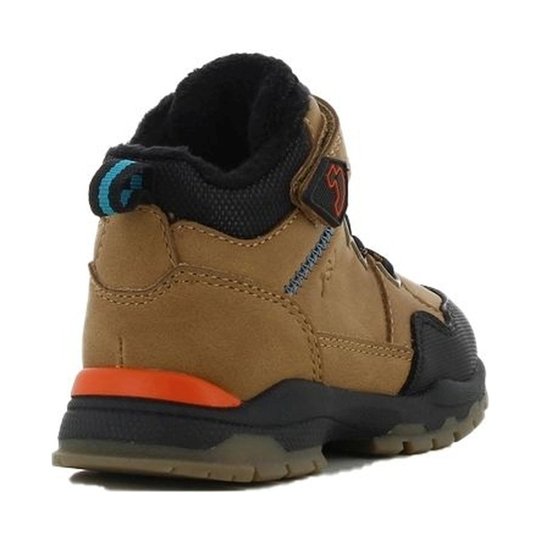 boys baby high sneakers camel dark orange