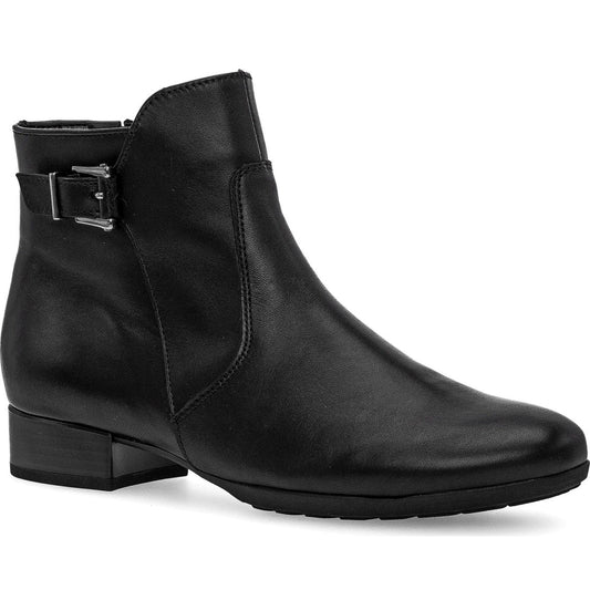 black casual closed booties