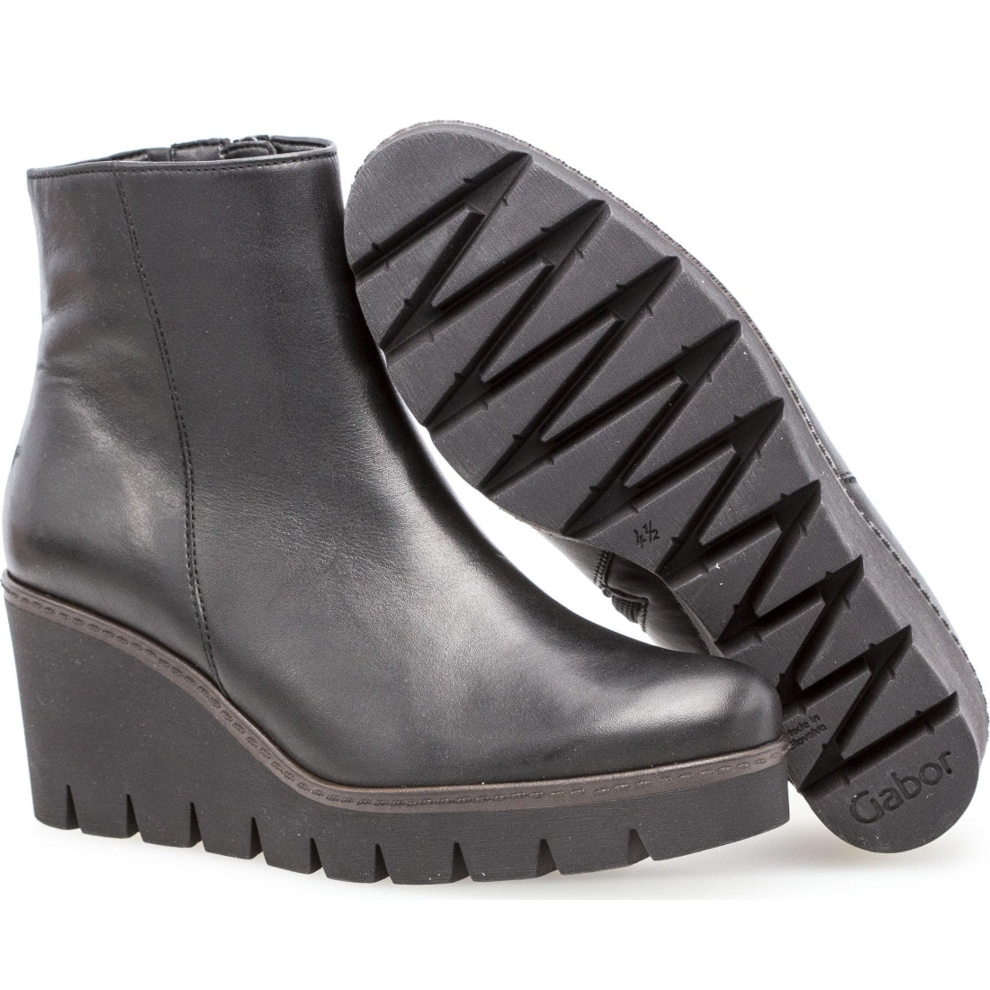 black casual closed booties