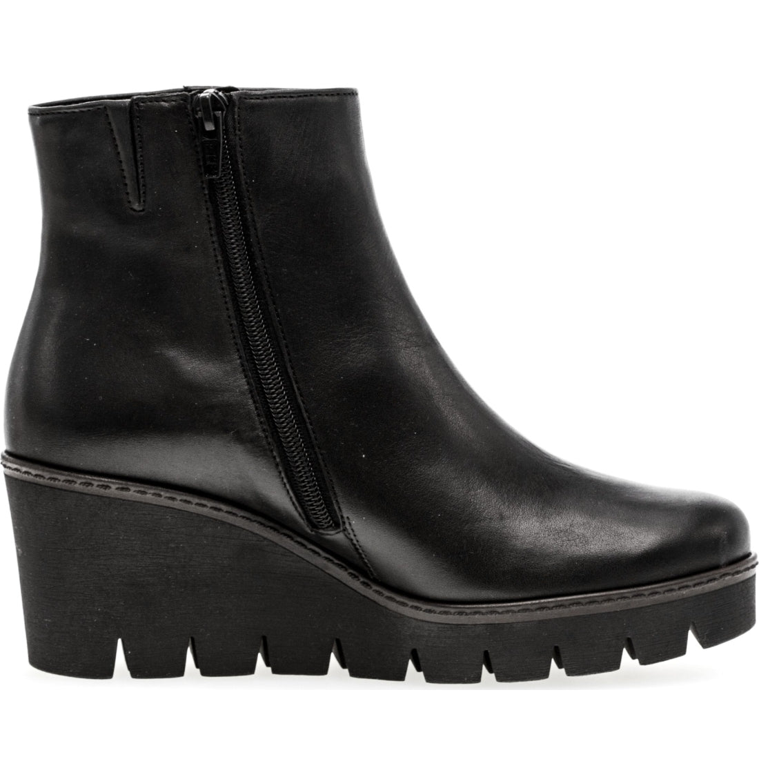 black casual closed booties