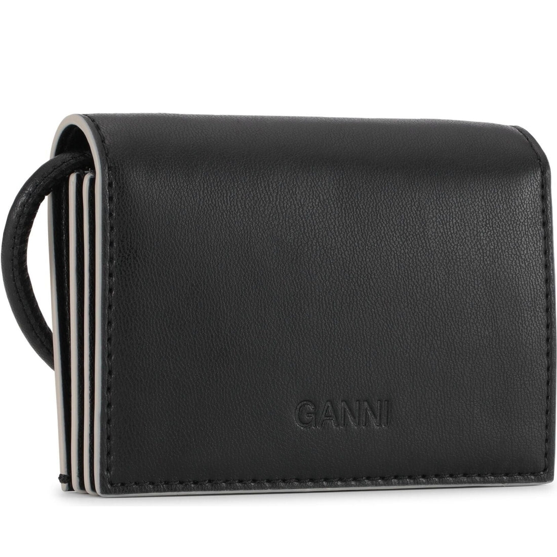 ganni bou wallet on strap