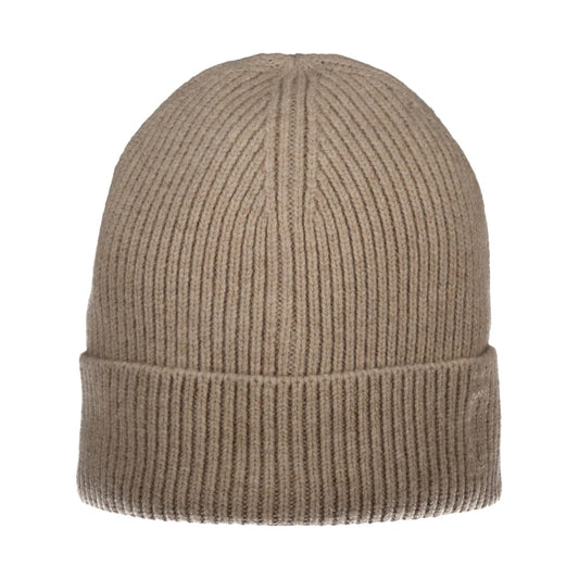 wool ribbed beanie dry sand