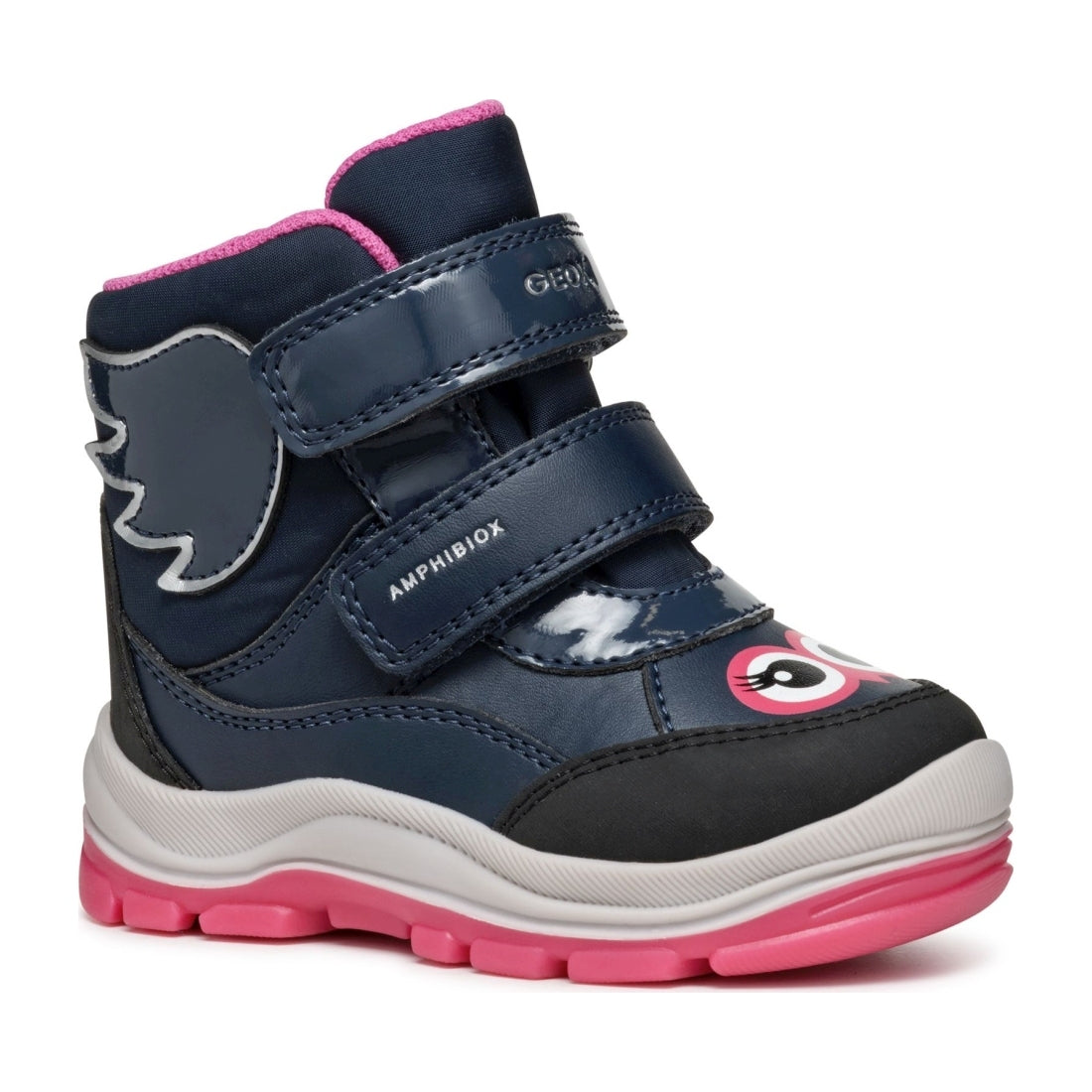 flanfil booties navy fuchsia