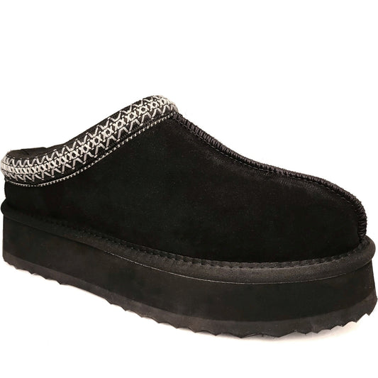 black casual closed warm boots