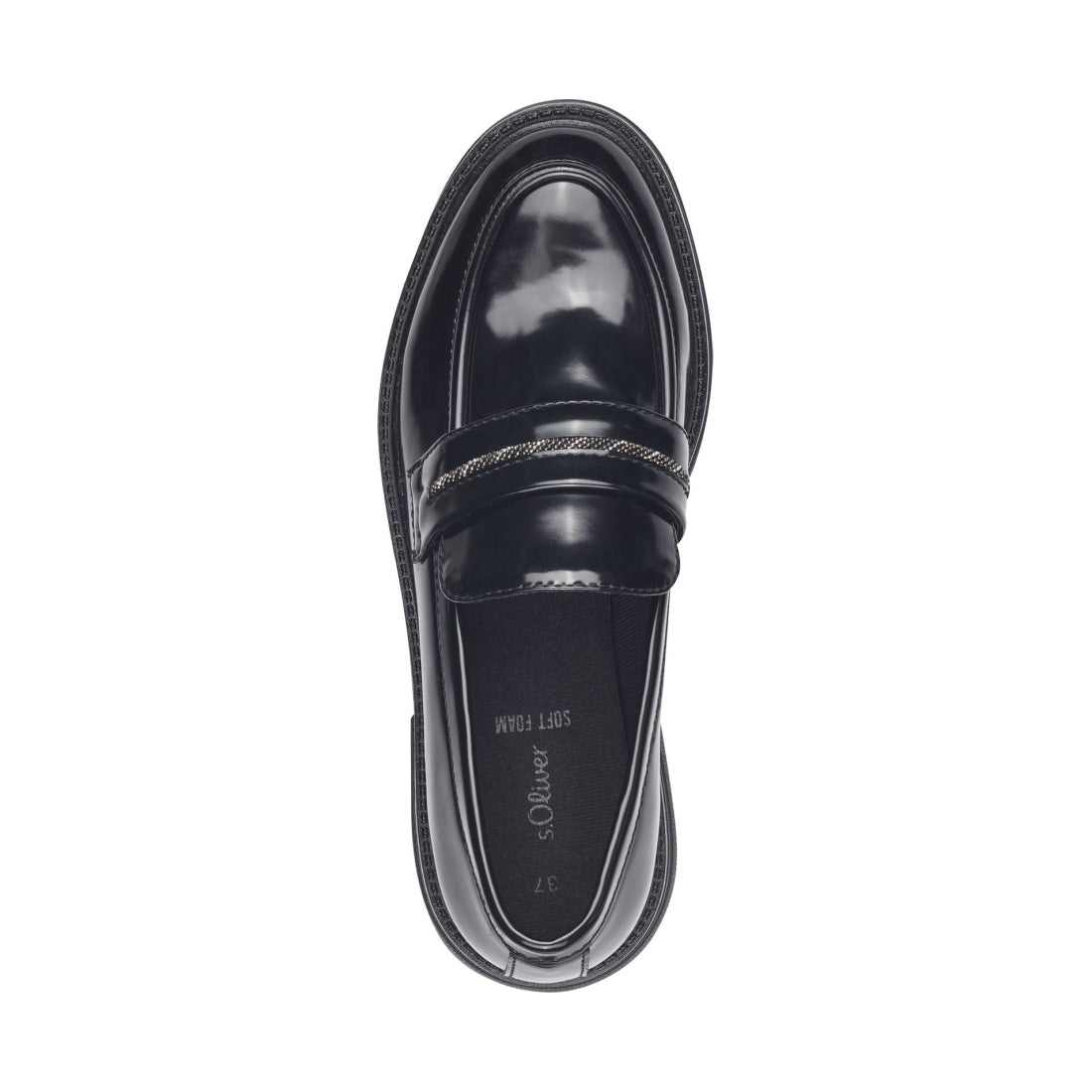 black elegant closed loafers