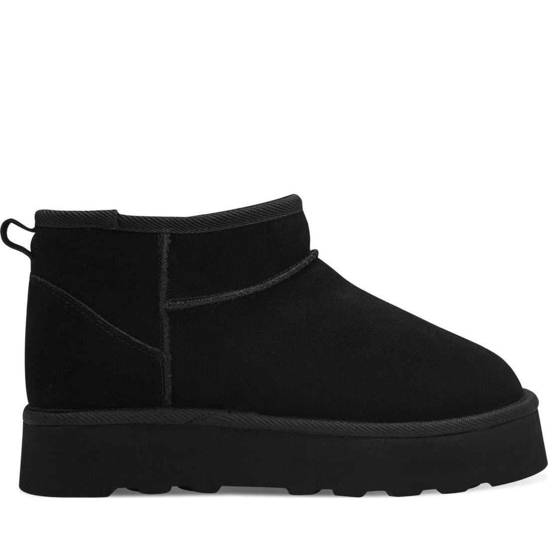 black casual closed booties