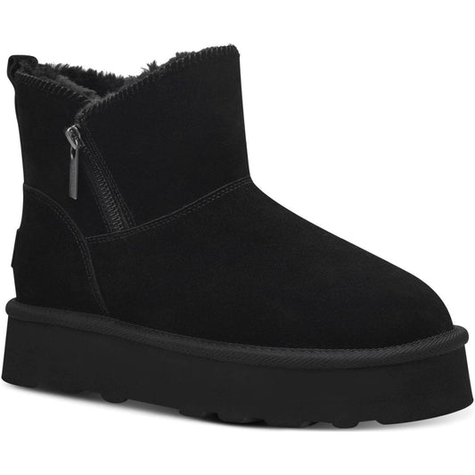 black casual closed booties