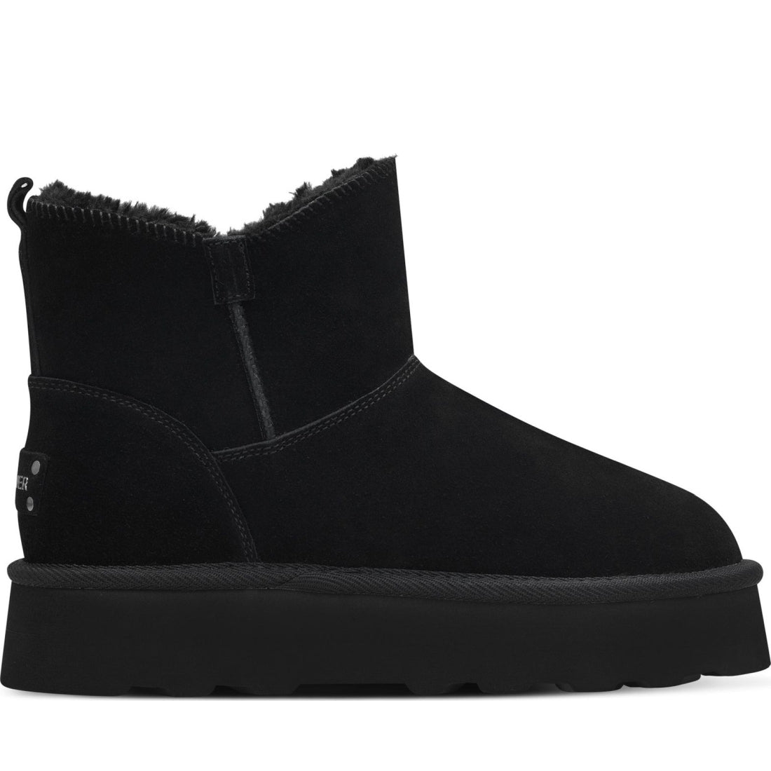 black casual closed booties