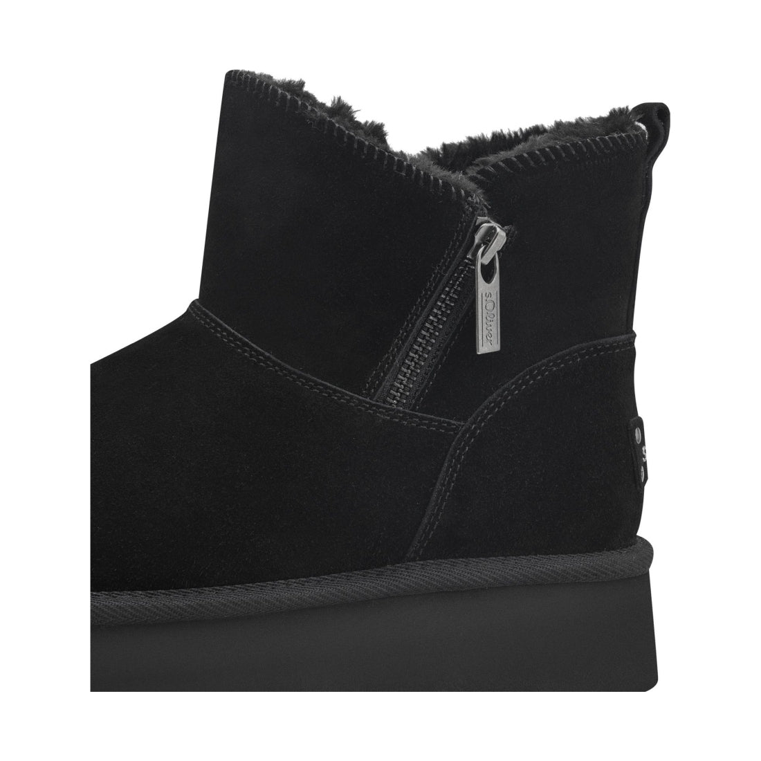 black casual closed booties