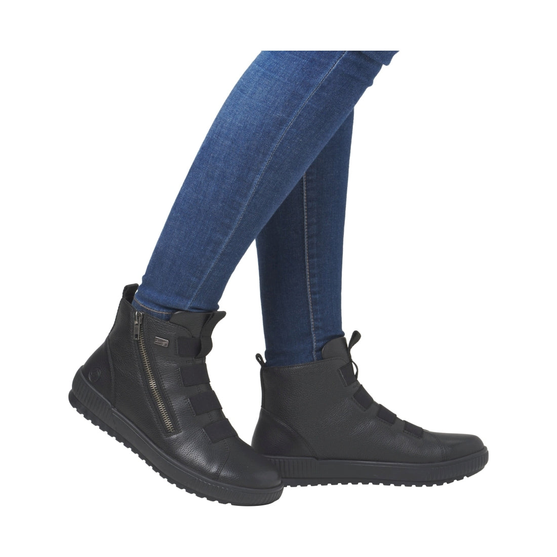 black casual closed ladies mid height boots