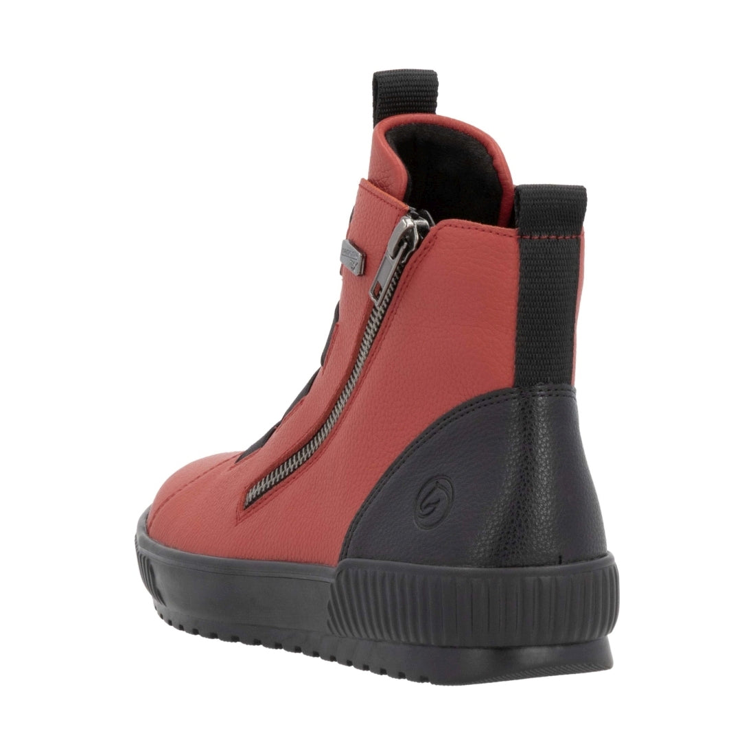 red combination casual closed ladies mid height boots