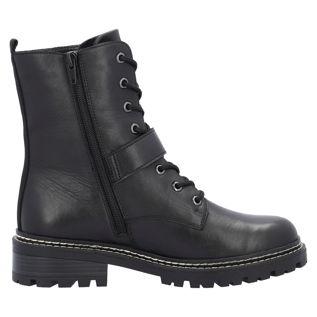 black casual closed ladies mid height boots