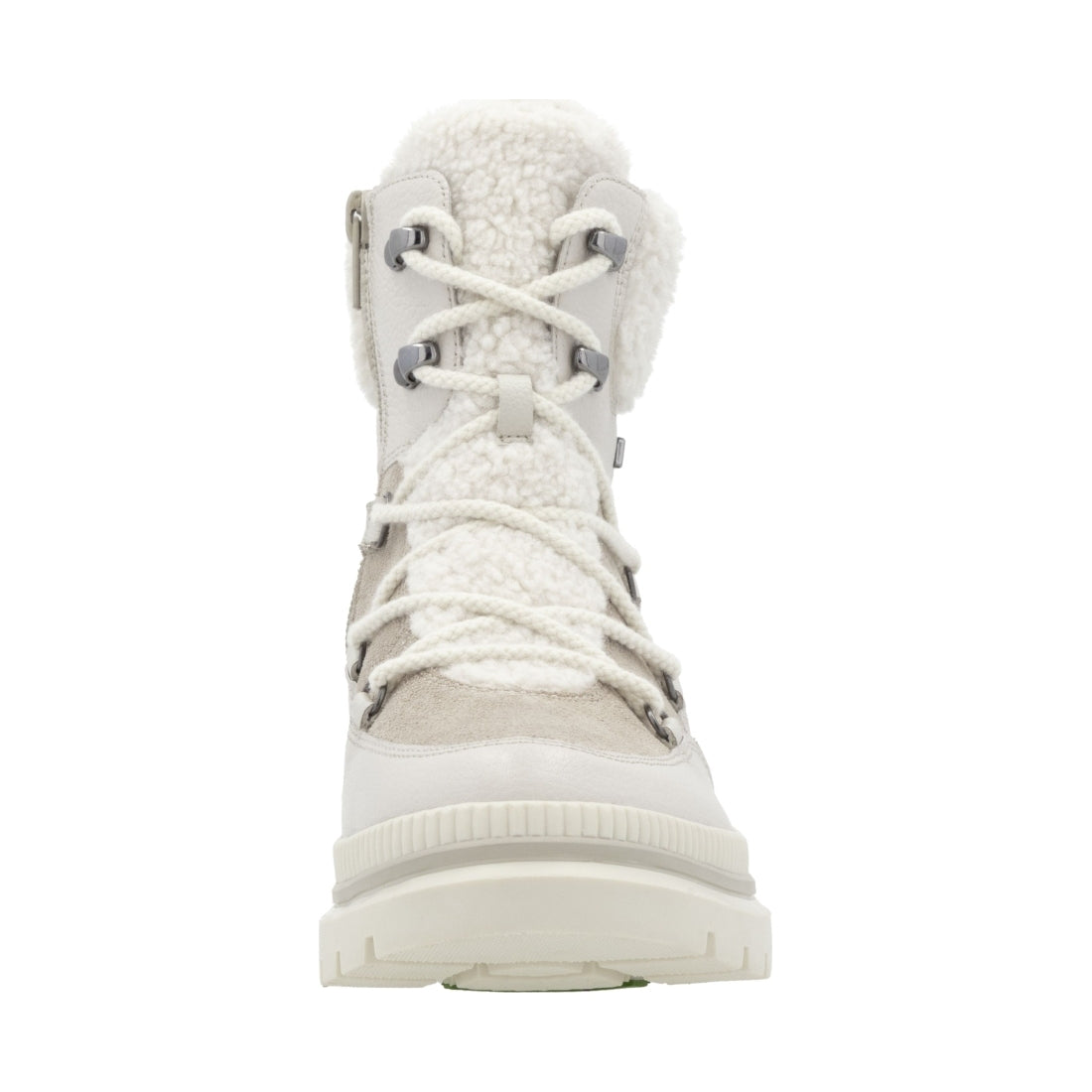 white combination casual closed ladies mid height boots