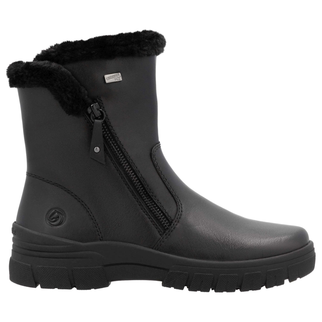 black casual closed ladies mid height boots