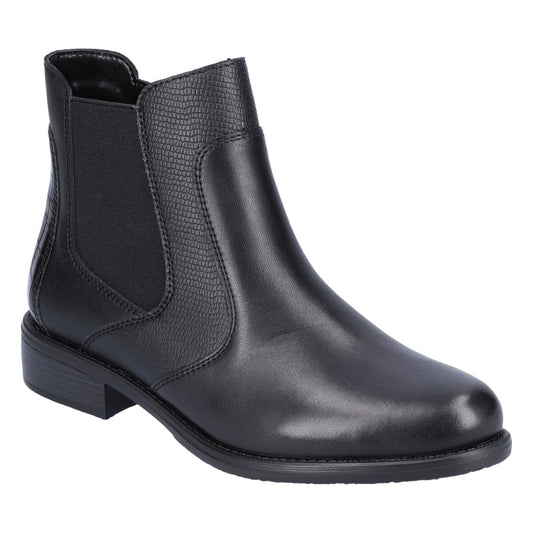 black casual closed ladies mid height boots