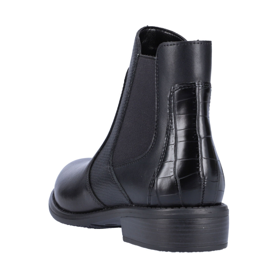 black casual closed ladies mid height boots