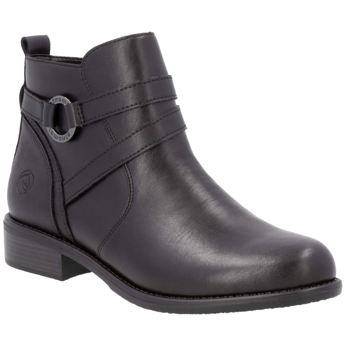 black casual closed ladies mid height boots