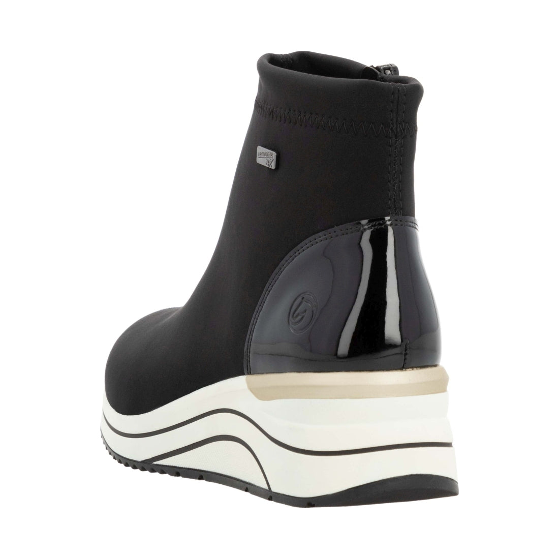 black casual closed ladies mid height boots