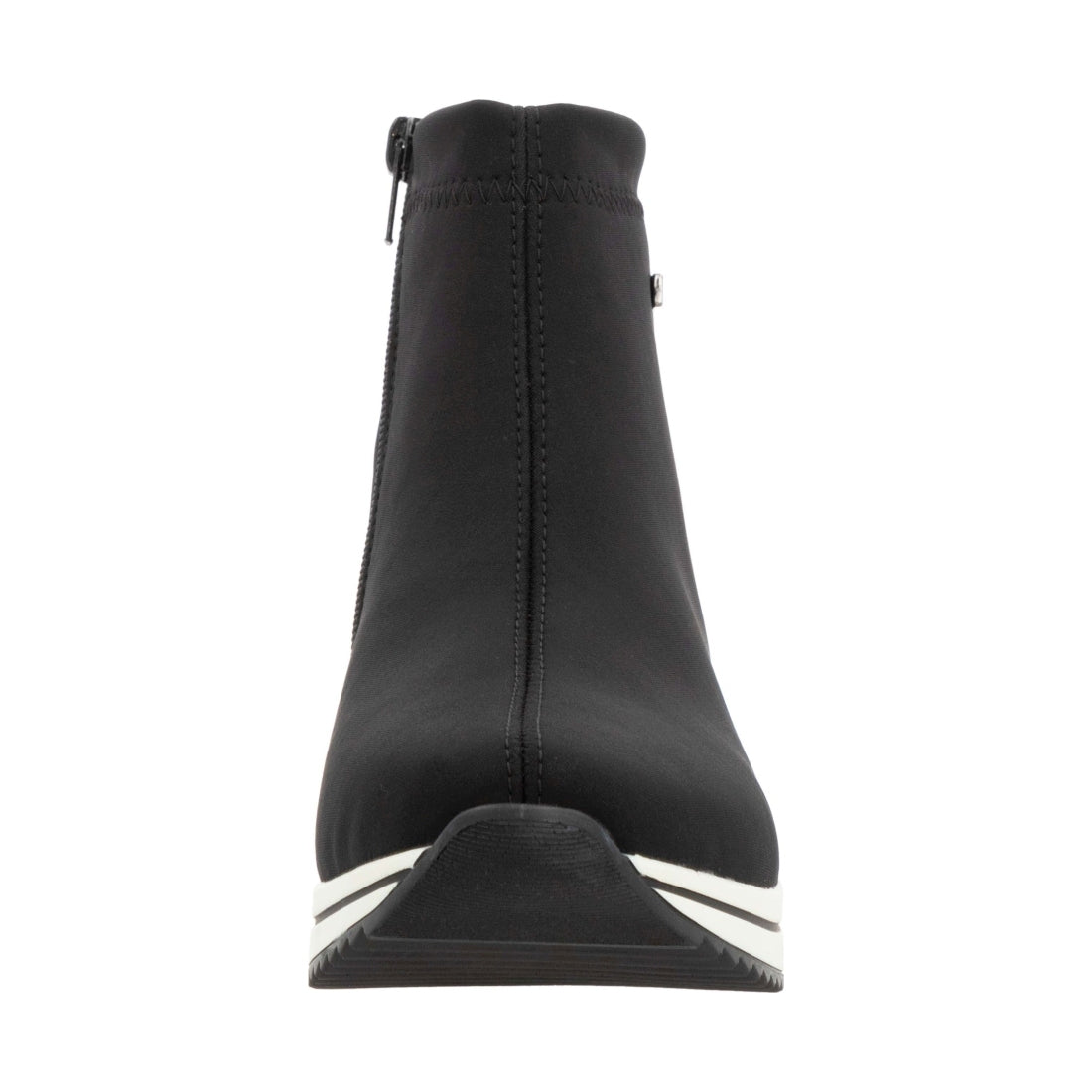 black casual closed ladies mid height boots