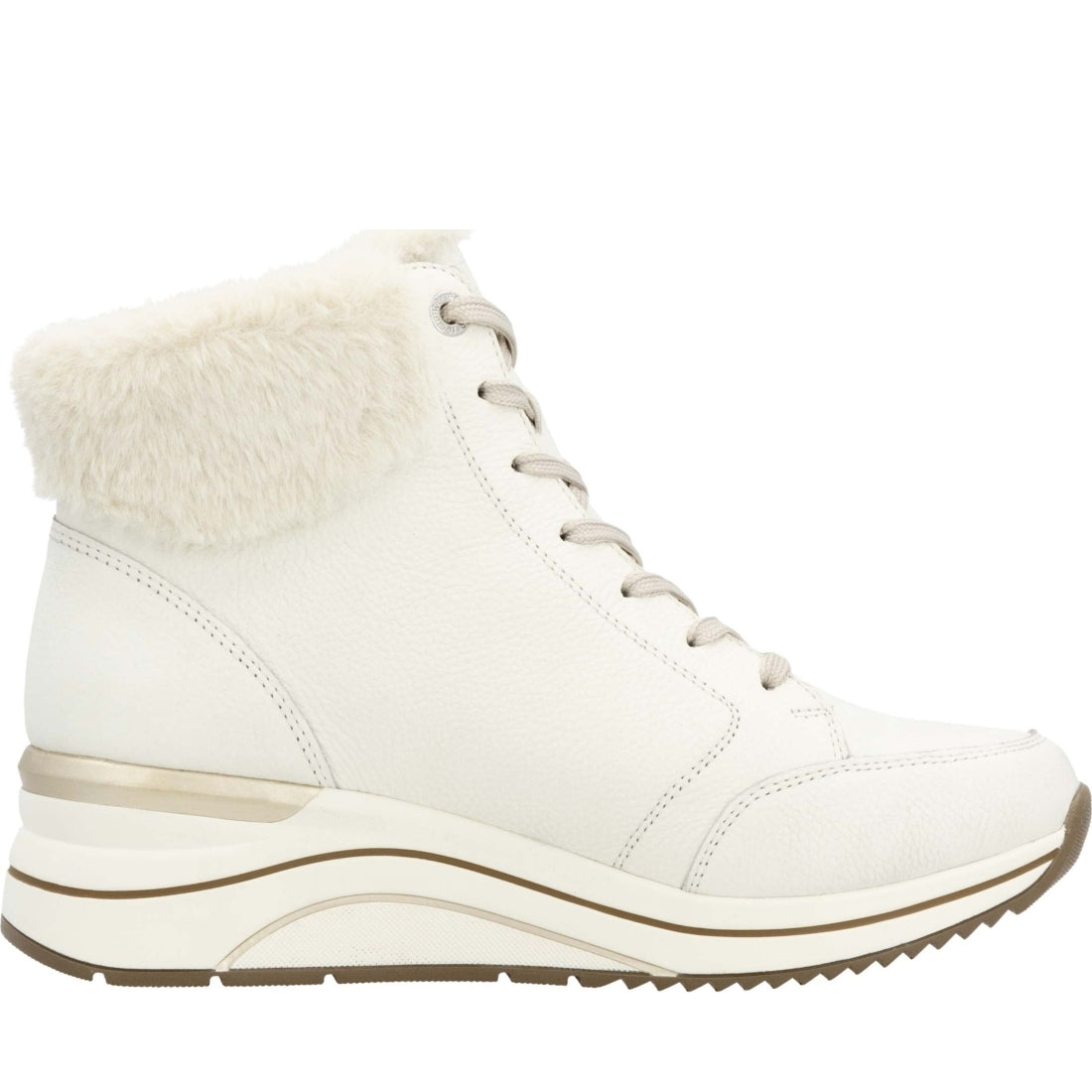 white casual closed ladies mid height boots