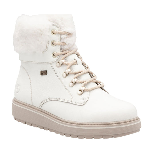 white casual closed ladies mid height boots